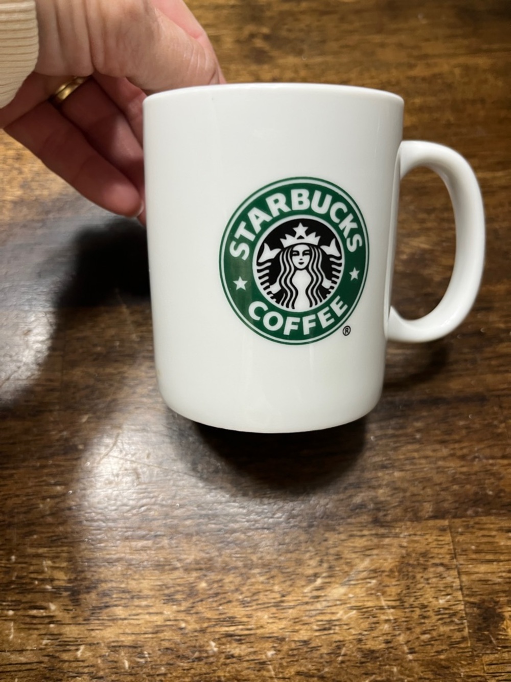 Starbucks White Mug with Green Siren Logo 8 oz.